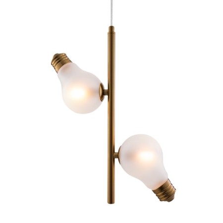 Suspended lamp Freya Fr5372PL-02BS EVIDENCE, 220x220x1500 mm, G9, 2x40W, brass color-4