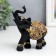 Polystone souvenir "Black Elephant in the Golden Rich Propon" MIX 14x6x12.6 cm