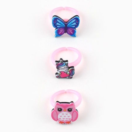 Ring 3 pcs with a tattoo "Cute Princess" 8 x 12 cm-6