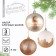 Christmas balls New Year's “Miracles!” Time, for the New Year, plastic, d = 8, 3 pcs., Color white gold