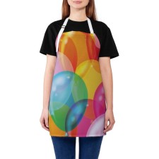 Apron kitchen with a photo print “surrounded by balls”, adjustable, size OS