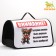 Bag - Frame Animal Carriage, 50 x 25 x 28 cm white with a dog