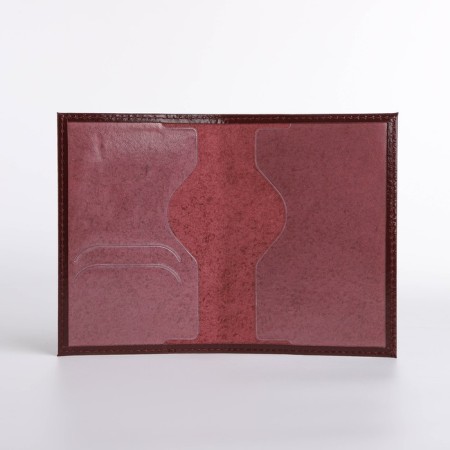 Cover for passport, burgundy color-4