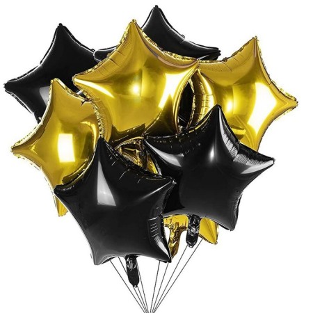 Set of foil balls 18 "Stars", 10 pcs.