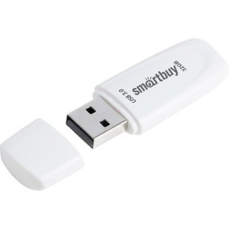 Flash drive Smartbuy 032GB3SCW, 32 GB, USB3.0, th Up to 100 Mb/s, PBLS up to 40 Mb/s, white