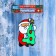 Santa Claus with a Christmas tree 9x14 cm