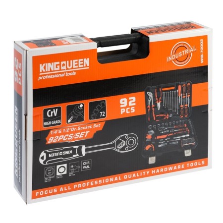 Set of instruments Universal Kingqueen Wib-70002, 72 tooth, 1/2 1/4 ", 92 subjects-3