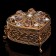 Casket "Grace", with velvet, 6.8 × 6.2 × 4.6 cm, with crystals