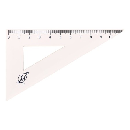 Damage set 4 objects (ruler 15 cm, square 30 °/ 60 °, 10 cm; square 45 °/ 45 °, 8 cm; transporter 180 °, 9 cm), transparent-2