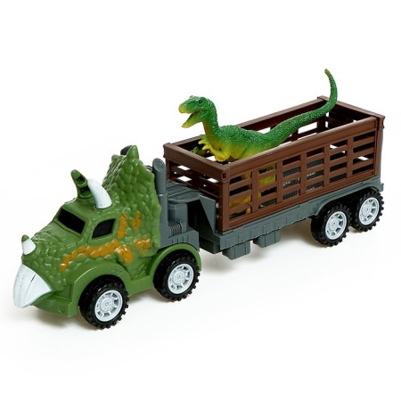 Dino gaming set includes 2 trucks and dinosaurs-8