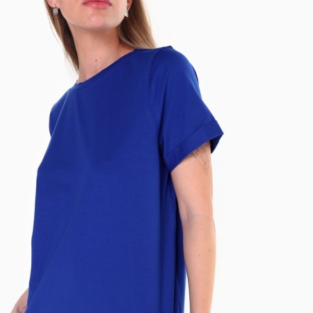 T-shirt female, color is bright blue, size 42-44 (m)-1