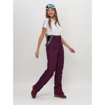 Ski-loving trousers, size 42, dark purple color-13