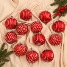 Set of balls plastic D-8 cm, 12 pcs 