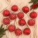 Set of balls plastic D-8 cm, 12 pcs "Exquisite faces" Red