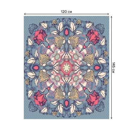The tablecloth "Flower Country", rectangular, Saten, size 120x145 cm-1