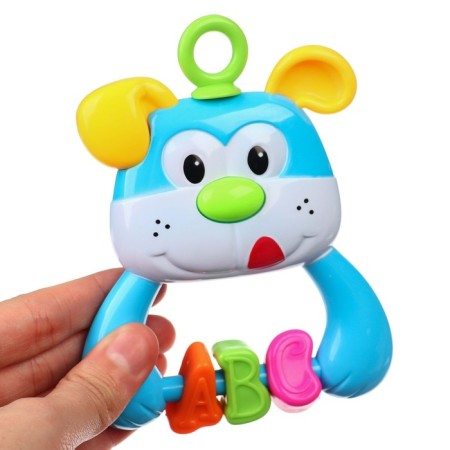 Rattle "dog", color mix, crush me-5