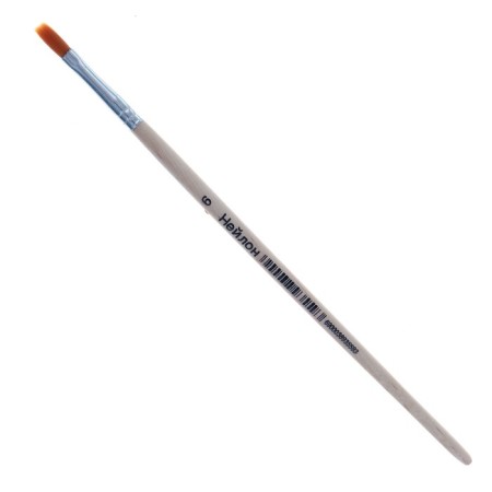 Nylon brush No. 6, flat, wooden pen