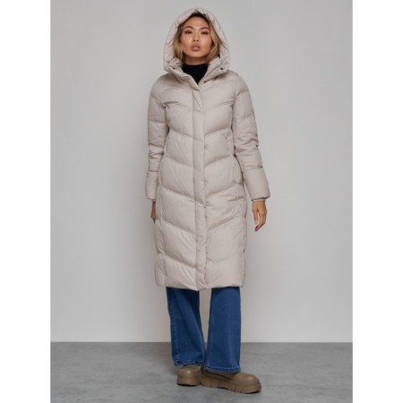Coat insulated winter feminine, size 42, color light gray-4