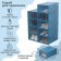 Shoe storage box, 33 × 23 × 13.5 cm, 1 pc, color blue