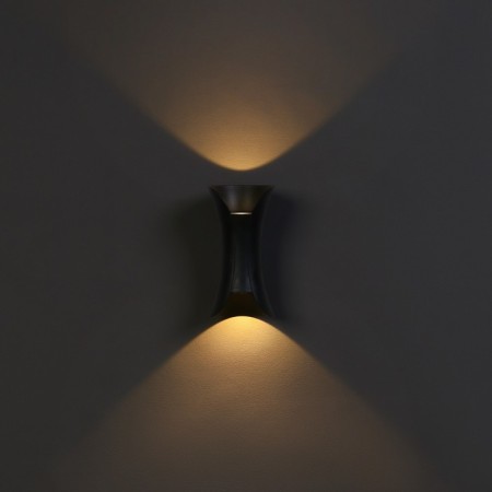 Facade lamp "Elegant", FSD-051, 10 W, 3000K, 1 Ray, IP65, 220 V, plastic, black