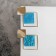 Earrings Assorted "Azelia" rhombuses, turquoise color in gold