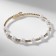 Bracelet Pearl "Noel" ball No. 4, white color in gold, d = 6 cm