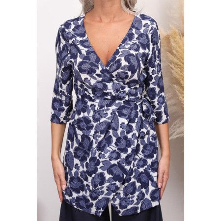 Women's tunic, size 44, blue color-7