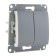 Glossa switch Sche GSL000351, 10 A, 2 keys, hidden, aluminum color