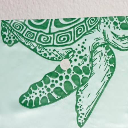The bathroom curtain "Underwater World", 180 × 180 cm, green color-2