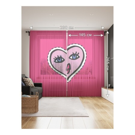 Photo "Heart", size 145x265 cm, 2 pcs-1