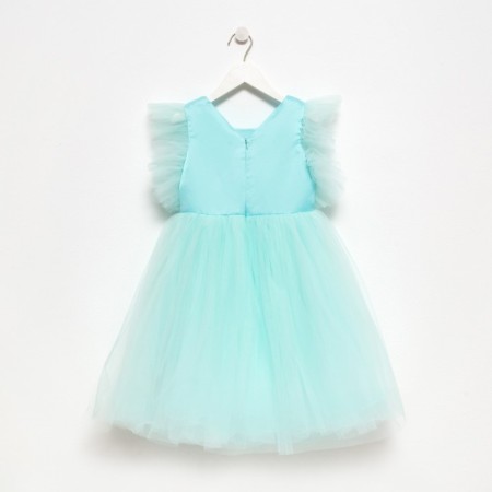 Dress for girls with wings KAFTAN, size 34 (122-128 cm), birus-blue color-11
