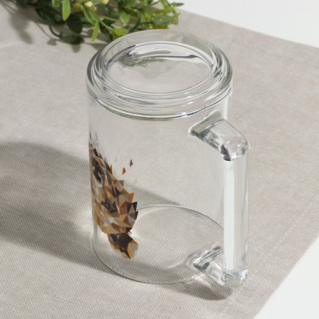 Animals mug, glass, 320 ml, mix-8