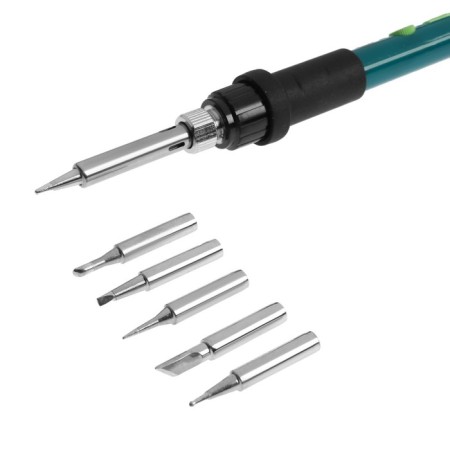 Solder set of tundra, soldering iron 60 watts with temperature adjustment, 15 objects-3