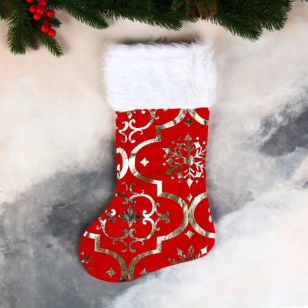 A toe for gifts "with ornament" 26x40 cm, red-1
