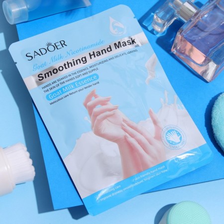 Hand mask for hand, nutritious, rejuvenating with milk