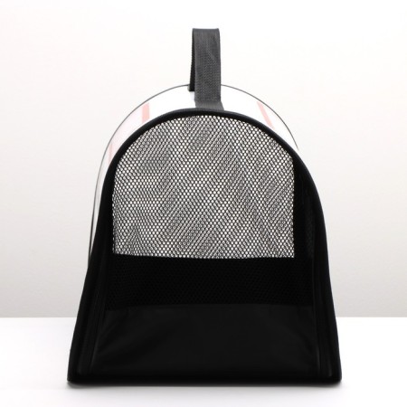 Bag - Frame Animal Carriage, 50 x 25 x 28 cm white with a dog-6