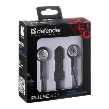 Headphones Defender Pulse 427, vacuum, microphone, 105 dB, 32 Ohm, 3.5 mm, 1.2 m, black-4