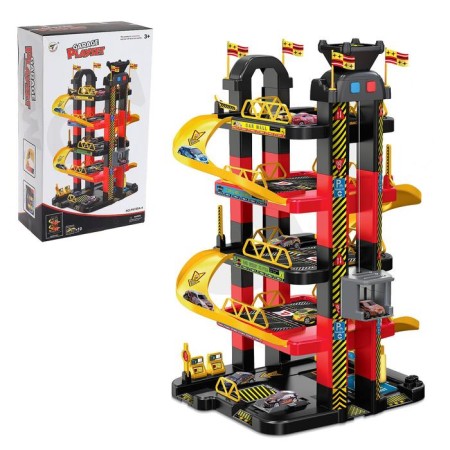 Game set "Megaparkovka", with 10 machines and electric elevator, works from batteries