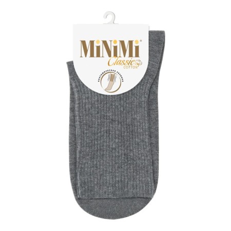 Women's socks mini cotone, size 35-38, Grigio color