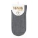 Women's socks mini cotone, size 35-38, Grigio color
