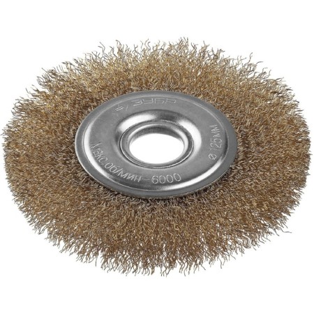 Disc “bison” brush 35187-125_z01, for Ushm, brassized 0.3 mm, steel, 22.2x125 mm-1