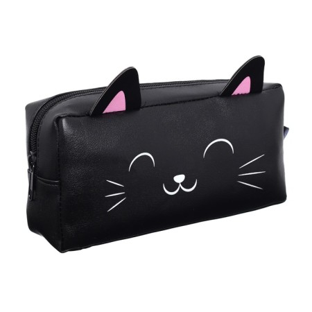 Penal soft 1 compartment 90 x 200 x 50 mm, voluminous, leatherette, calligrata "cat"-1