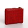 Women's wallet on the button, red color