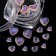 Decorative elements for the decor "heart", voluminous, with sparkles, translucent/pink color
