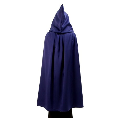 Carnival cloak adult, atlas, color blue length 120cm-2