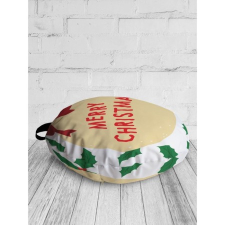 Pillow Sidushka "New Year's congratulations", decorative, d = 52 cm