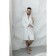 Tainted male bathrobe, size 46, white color