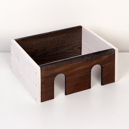 Kashpo floristic gray and white stain, 18 x 22 x 9 cm-3
