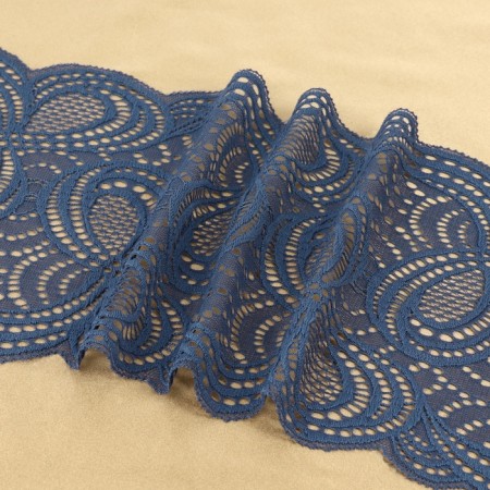 Lace elastic fabric, 180 mm × 2.7 ± 0.5 m, blue color-2