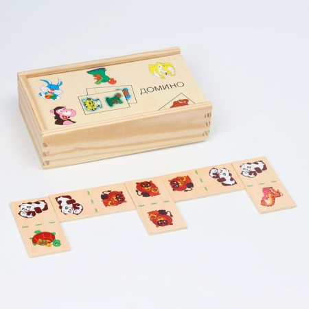 Domino "animals with cubs" 10.5 × 18.5 × 5 cm